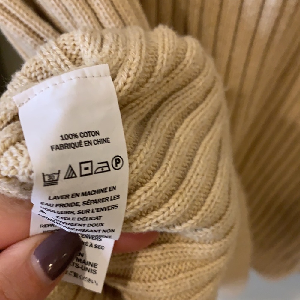 L.L. Bean Men's Cream Sweater Cotton - Picture 7 of 7